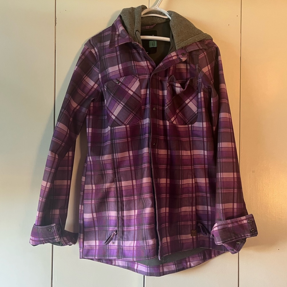 Volcom Purple Plaid Ski Jacket
